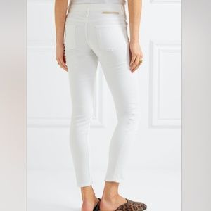Stella McCartney Floral Cutout White Jeans